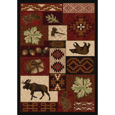 Bear creek lodge rustic rug by american dakota 38