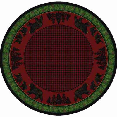 Bear family multi rustic rug 38 2
