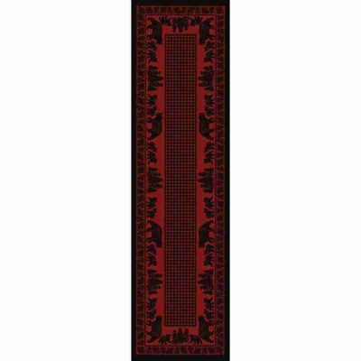 bear family red rustic rug 41 1