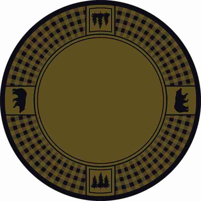Bear refuge green rustic rug by american dakota 47 1