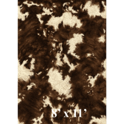 Brindle hide rustic rug 8x11 9