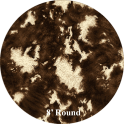 Brindle hide rustic rug round 9