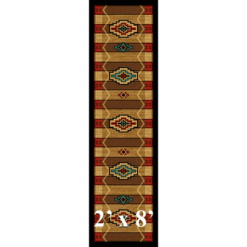 Cabin trail corn rustic rug 2x8 9