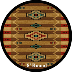 Cabin trail corn rustic rug round 9