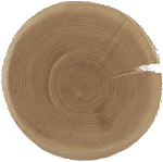 Cross section of a log with a crack