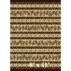 Folk dance rustic rug 8x11 9