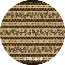 Folk dance rustic rug round 9