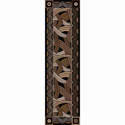 Hand coiled black rustic rug by american dakota 44 1