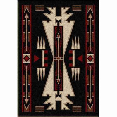 horse thieves black rustic rug 10