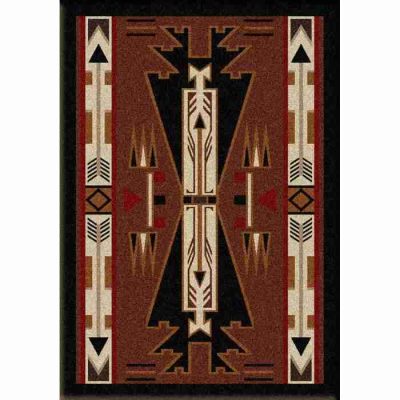 horse thieves brown rustic rug 10