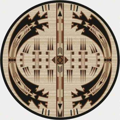 horse thieves natural rustic rug by american dakota 14 1