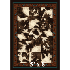 Jewelled hide rustic rug 5x8 9