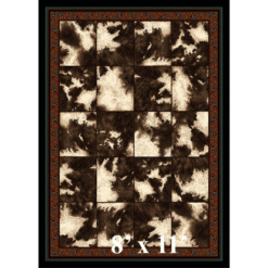 Jewelled hide rustic rug 8x11 9