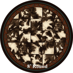 Jewelled hide rustic rug round 9