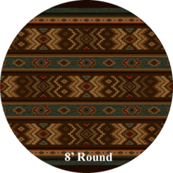 Mojave thunder rustic rug round 9