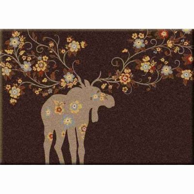 moose blossom brown rustic rug 10