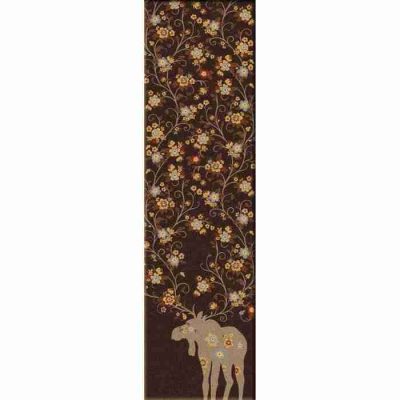 Moose blossom brown rustic rug by american dakota 17 1