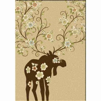 Moose blossom natural rustic rug by american dakota 20 1