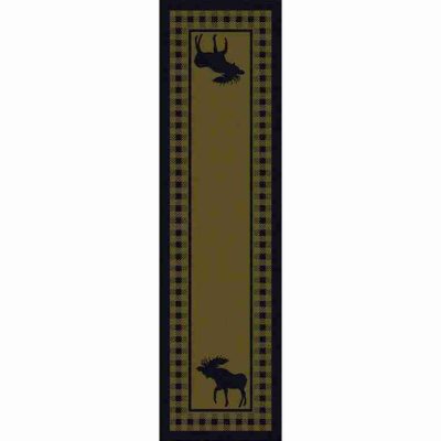 Moose refuge green rustic rug by american dakota 44 1