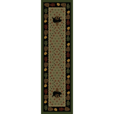 patchwork bear green rustic rug by american dakota 45 1
