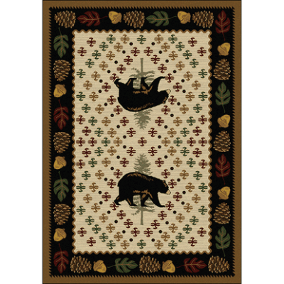 Patchwork bear natural rustic rug by american dakota 38