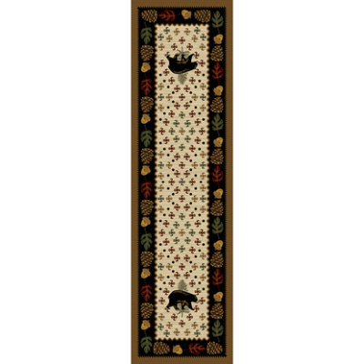 Patchwork bear natural rustic rug by american dakota 45 1