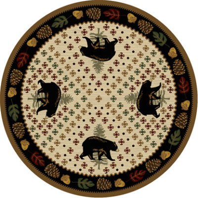 Patchwork bear natural rustic rug by american dakota 48 1