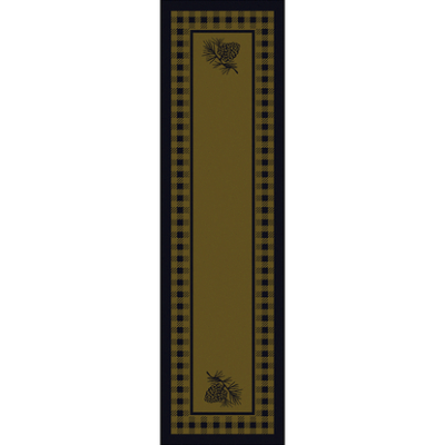 Pine refuge green rustic rug by american dakota 45