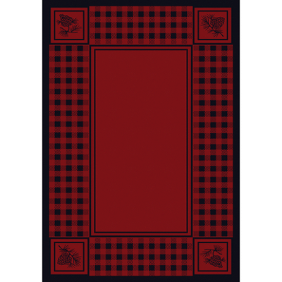 Pine refuge red rustic rug by american dakota 38