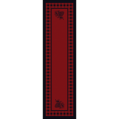 Pine refuge red rustic rug by american dakota 45