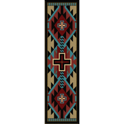 Rustic cross blue rustic rug by american dakota 18