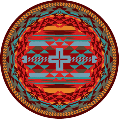 Rustic cross sunset rustic rug by american dakota 45