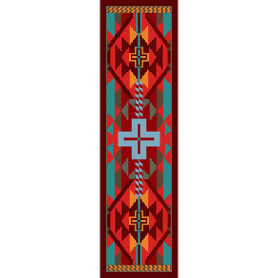 Rustic cross sunset rustic rug by american dakota 48