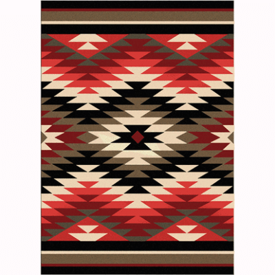 Starburst orange rustic rug 35