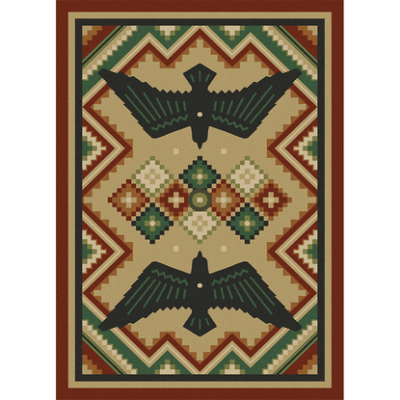 Sunset dance rustic rug 38