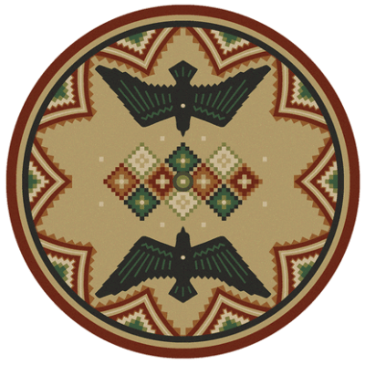 Sunset dance rustic rug 42
