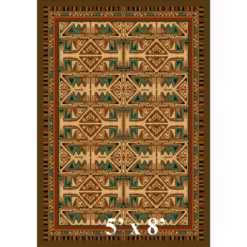 Tobago sunset rustic rug 5x8 9