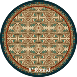 Tobago surfside rustic rug round 9