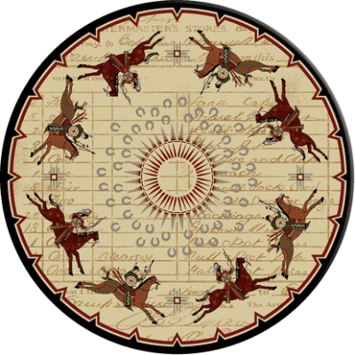War records rustic rug by american dakota 47