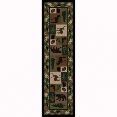 Wildlife retreat rustic rug 42