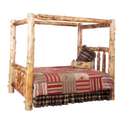Fireside Lodge Cedar Log Canopy Bed