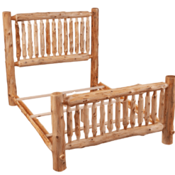 Alternative view of Fireside Lodge Cedar Log Spindle Bed