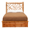 Fireside Lodge Cedar Log Twig Platform Bed