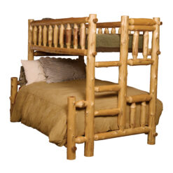 Fireside Lodge Cedar Log Bunk Bed - Twin/Full