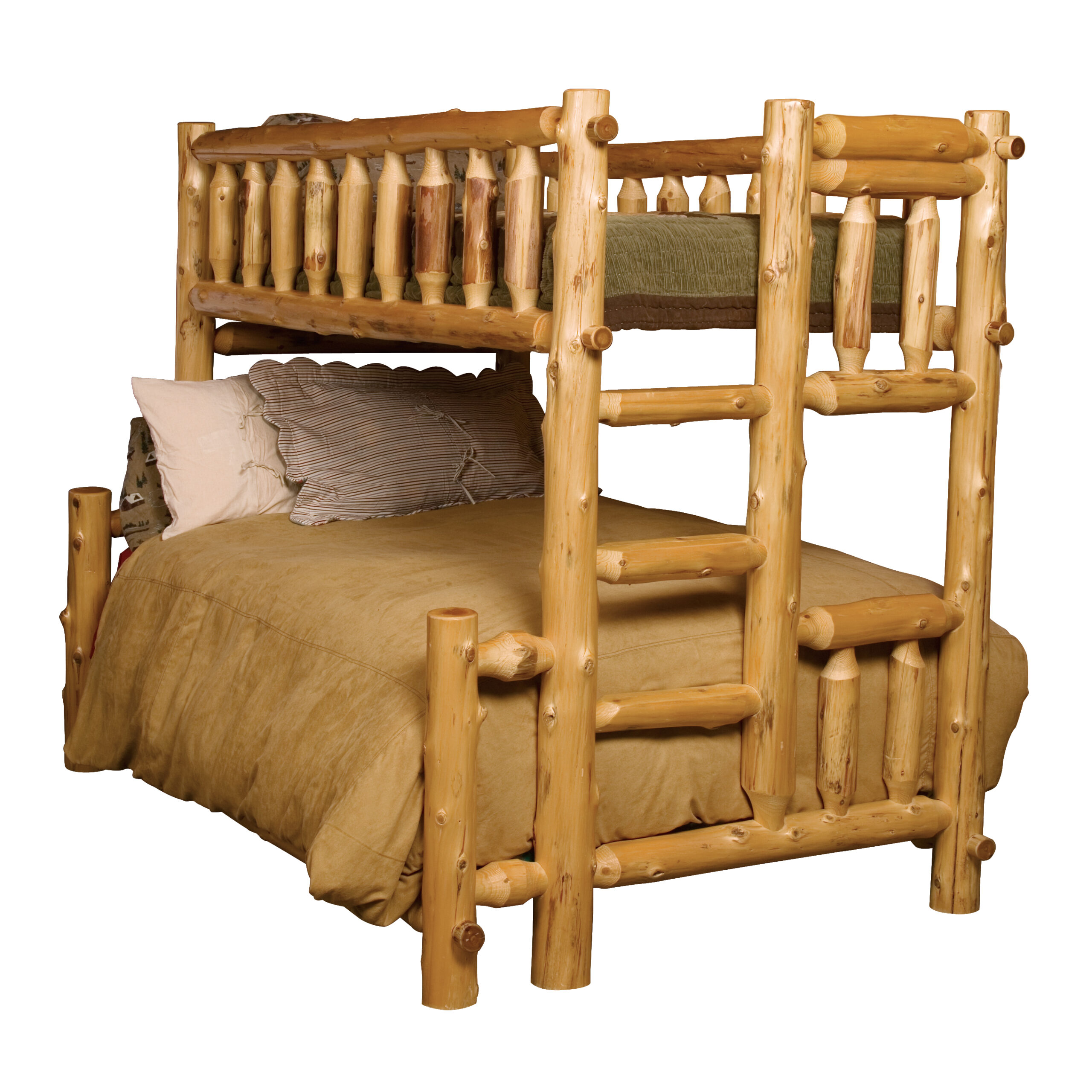 Fireside Lodge Cedar Log Bunk Bed - Twin/Full 1 Fireside lodge cedar log bunk bed - twin/full