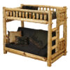 Fireside Lodge Cedar Log Bunk Bed - Twin over Futon