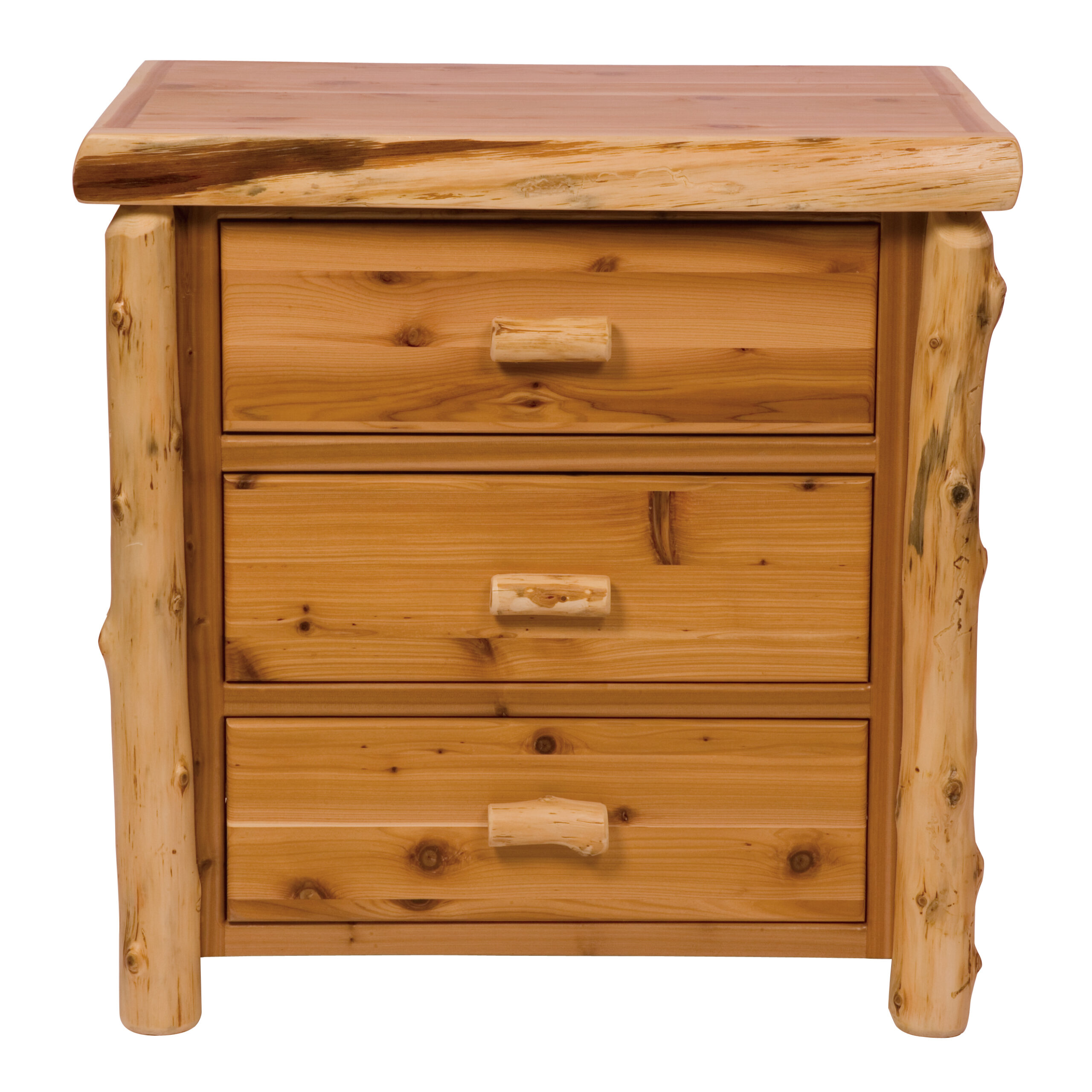 Fireside Lodge Cedar Log Chest - 3 Drawer 1 Fireside lodge cedar log chest - 3 drawer