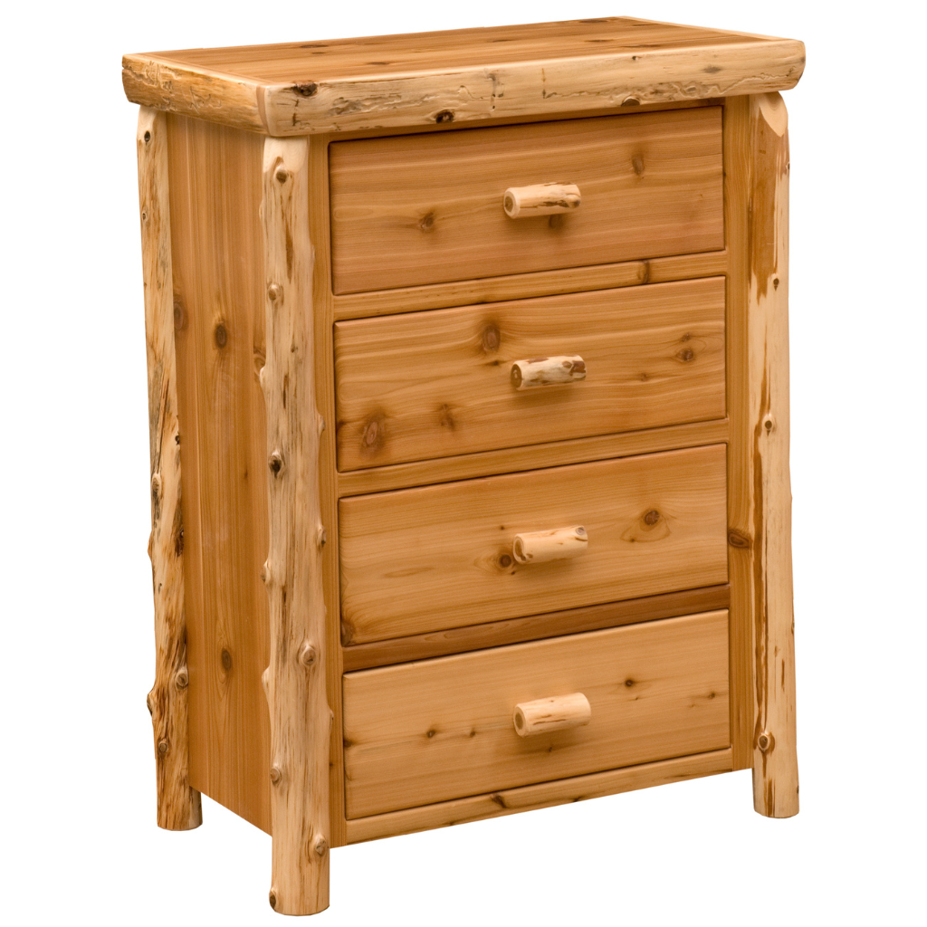Fireside Lodge Cedar Log Chest - 4 Drawer 1 Fireside lodge cedar log chest - 4 drawer