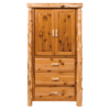 Fireside Lodge Cedar Log Armoire - 3 Drawer
