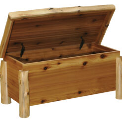 Alternative view of Fireside Lodge Cedar Log Blanket Chest